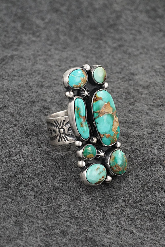 Turquoise & Sterling Silver Ring - Angela Martin - Size 8