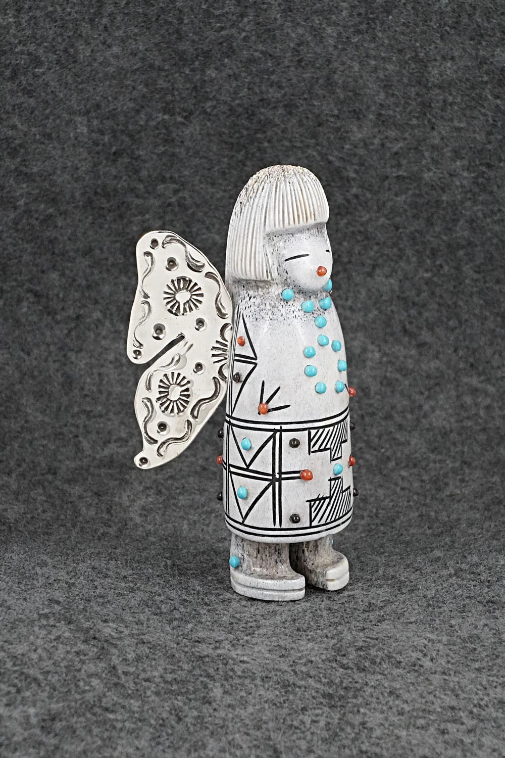 Butterfly Maiden Zuni Fetish Carving - Claudia Peina