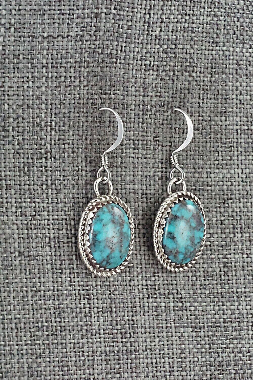 Turquoise & Sterling Silver Earrings - Ernest Hawthorne