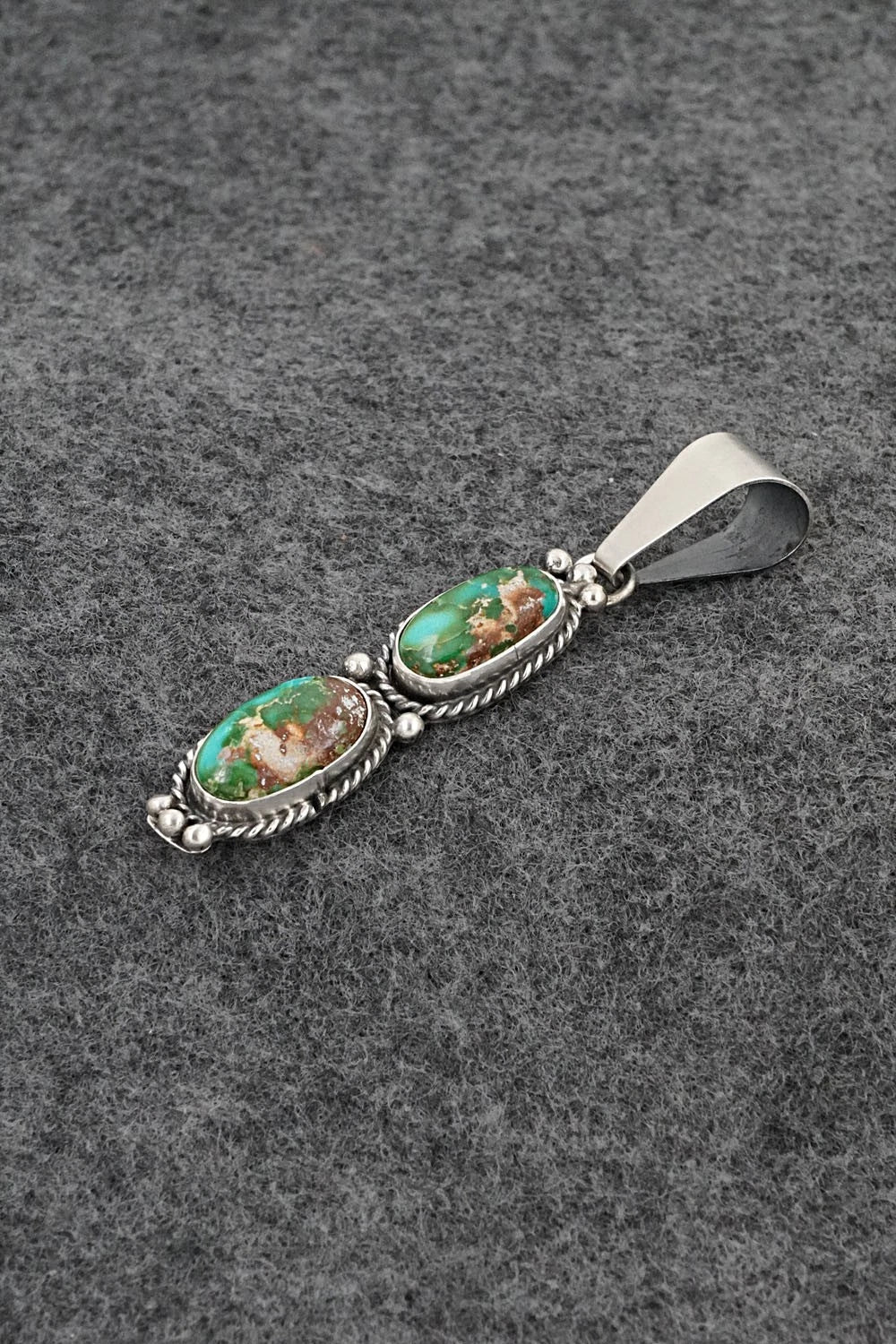 Turquoise & Sterling Silver Pendant - Rena Begay