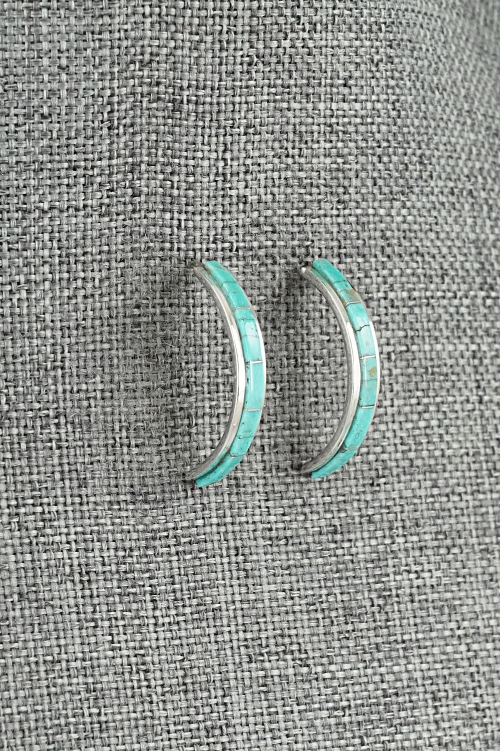 Turquoise & Sterling Silver Earrings - Nathaniel Johnson