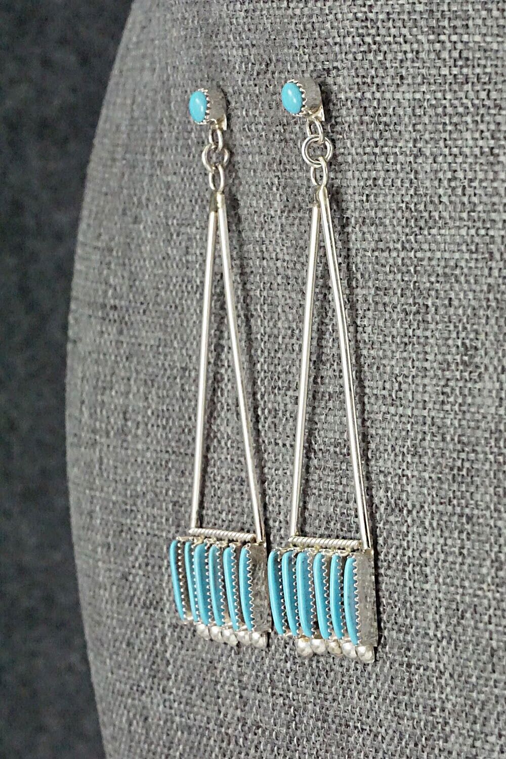 Turquoise & Sterling Silver Earrings - Ashley Laate