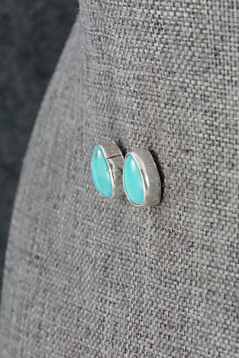 Turquoise & Sterling Silver Earrings - Marco Begaye