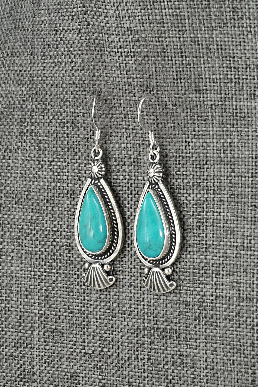Turquoise & Sterling Silver Earrings - Verley Betone