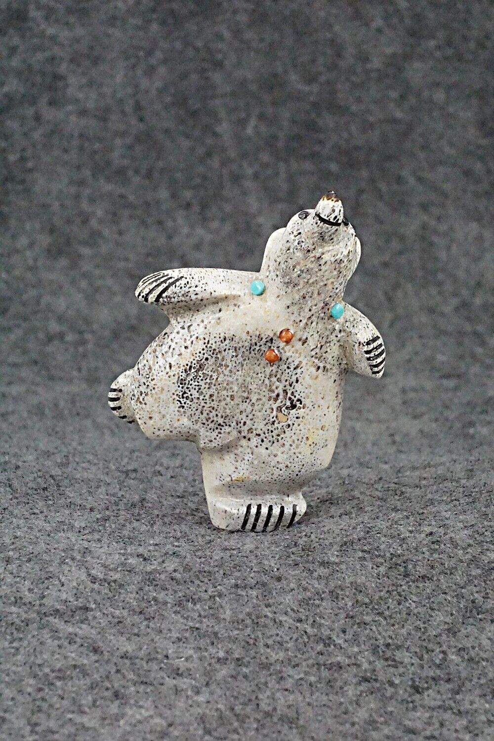 Dancing Bear Zuni Fetish Carving - Claudia Peina