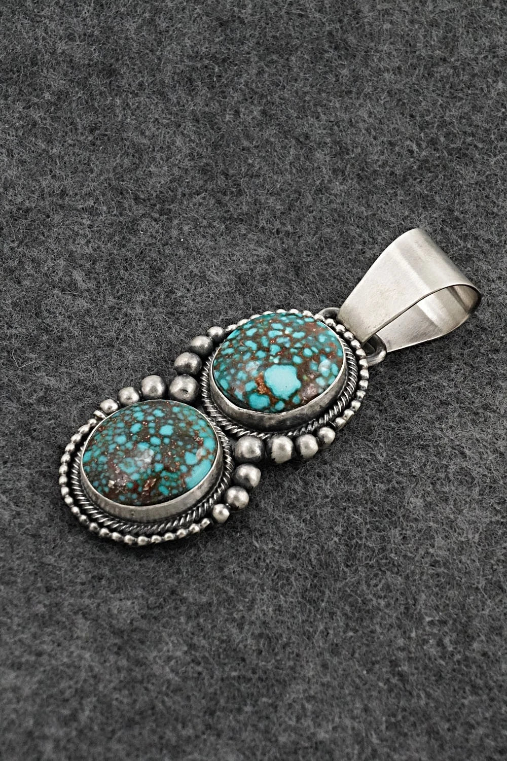 Turquoise & Sterling Silver Pendant - Paul Livingston
