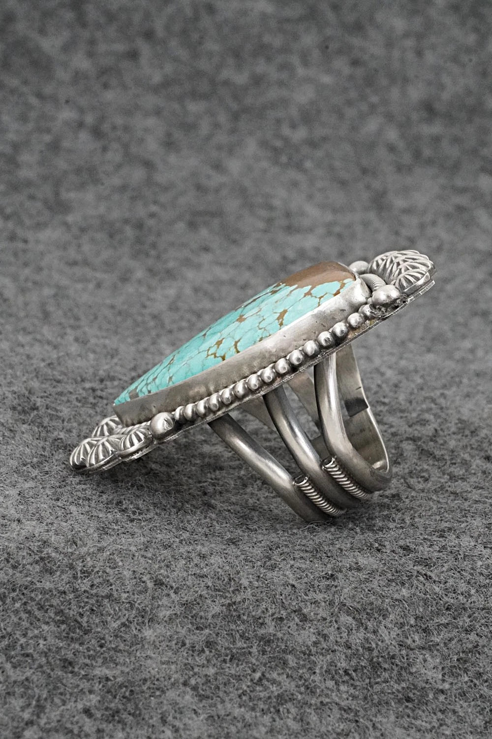 Turquoise & Sterling Silver Ring - Michael Calladitto - Size 8