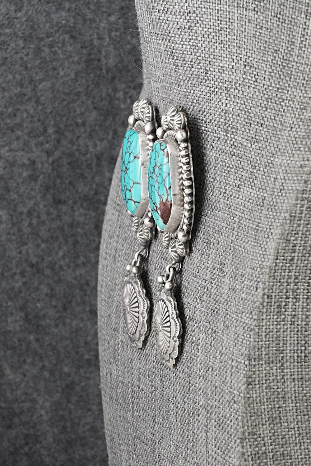 Turquoise & Sterling Silver Earrings - Michael Calladitto