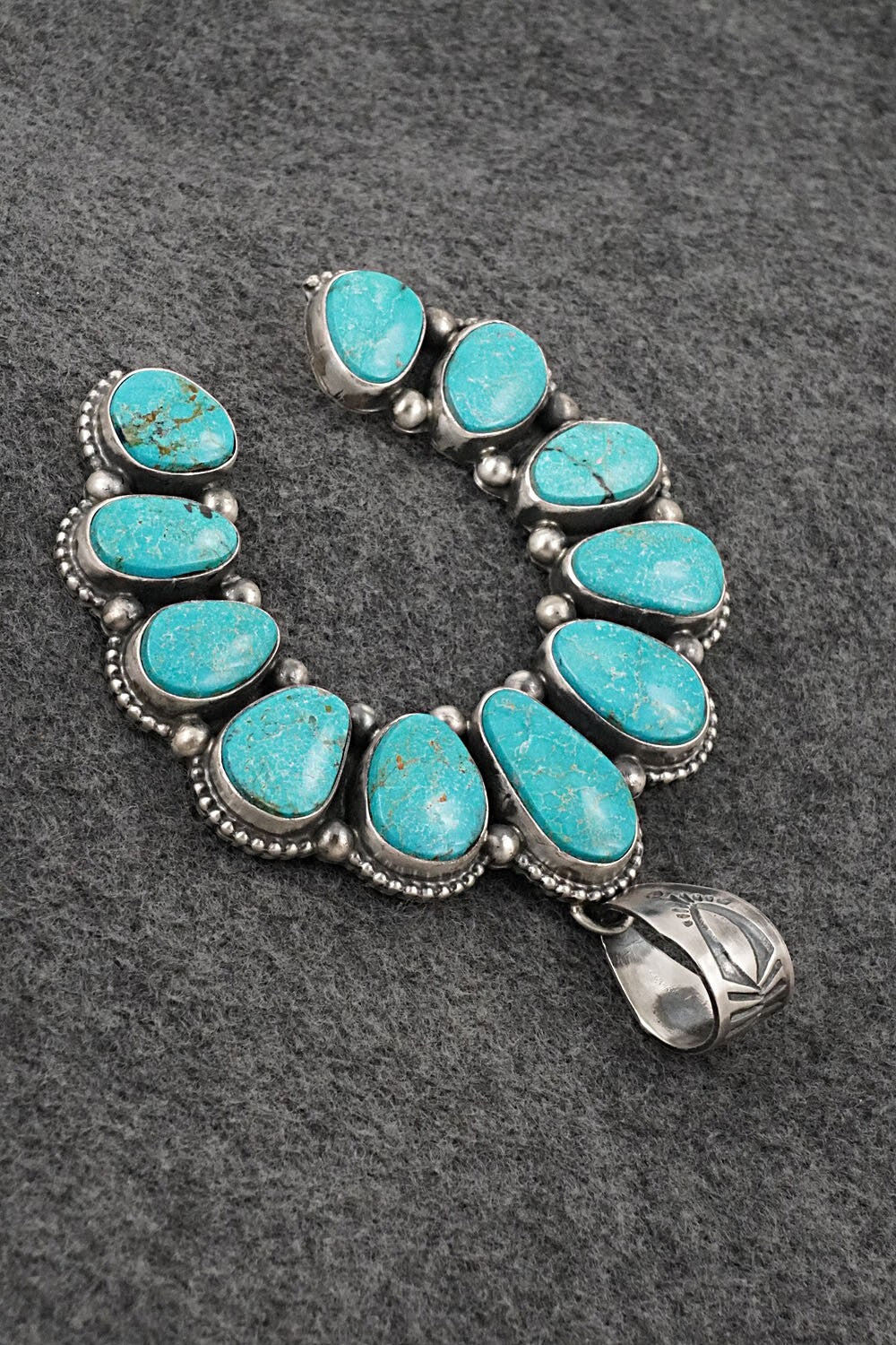 Turquoise & Sterling Silver Pendant - Kathleen Livingston