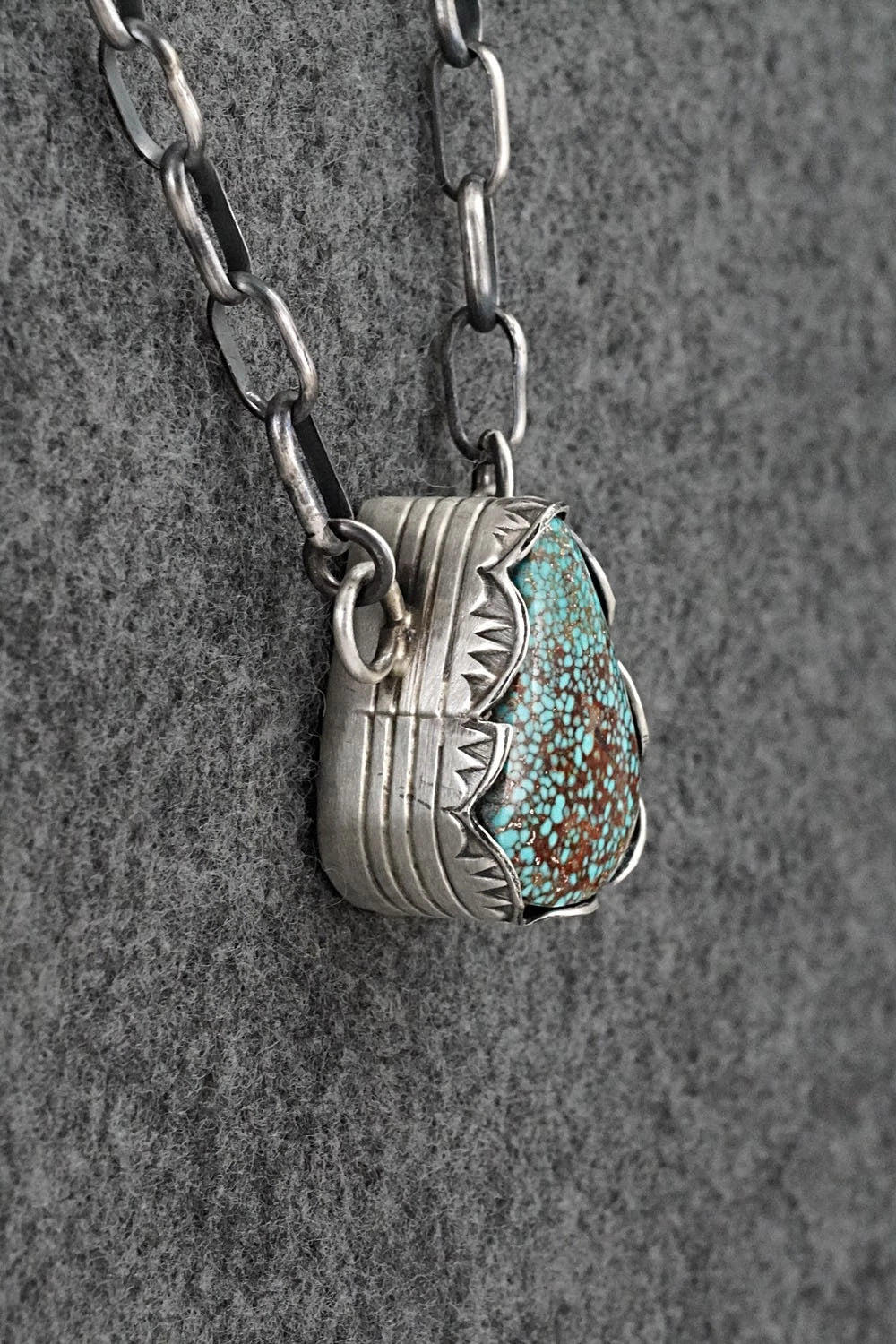 Turquoise & Sterling Silver Necklace - Paul Livingston