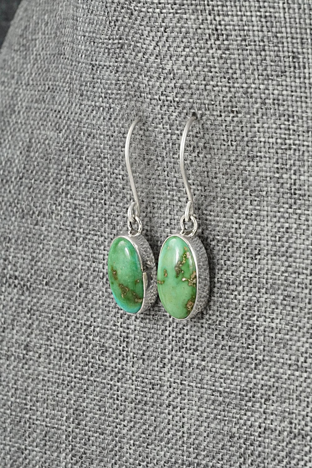 Turquoise & Sterling Silver Earrings - Eugene Gruber