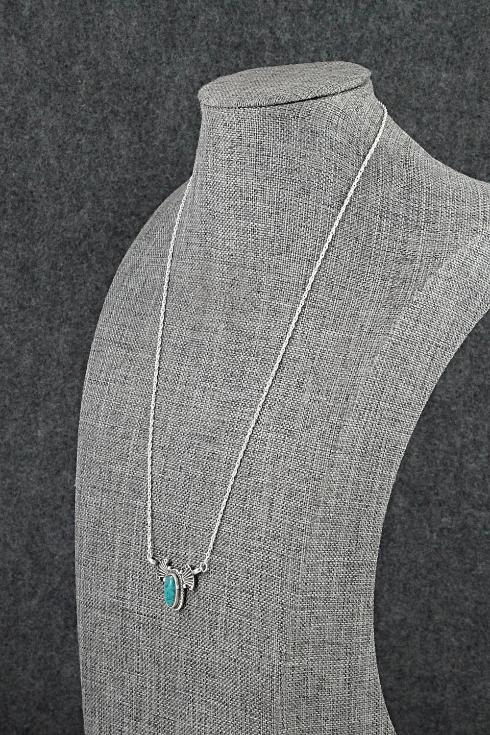 Turquoise & Sterling Silver Necklace - Verley Betone