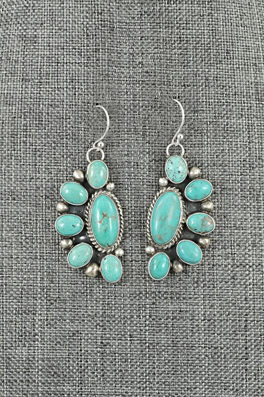 Turquoise & Sterling Silver Earrings - Kathleen Livingston