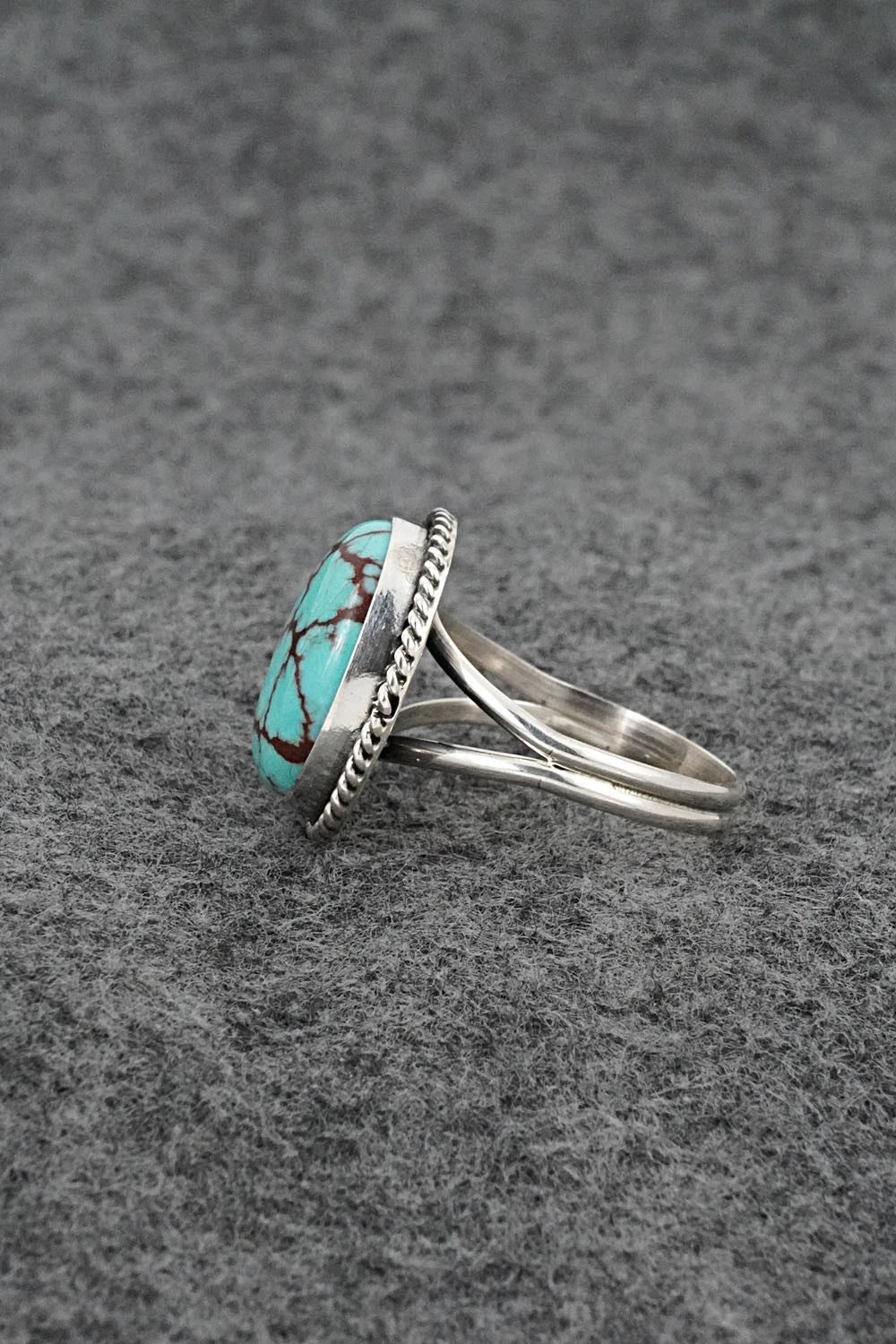 Turquoise & Sterling Silver Ring - Eugene Gruber - Size 9.5
