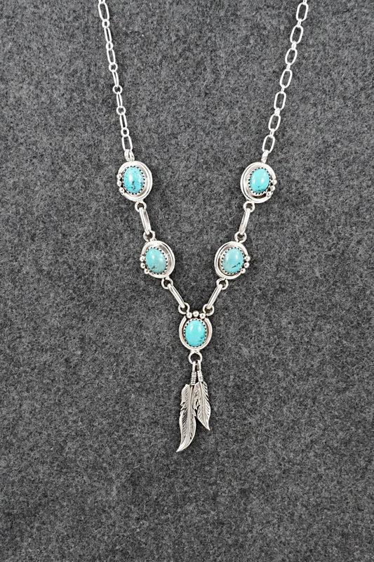 Turquoise & Sterling Silver Necklace - Verley Betone