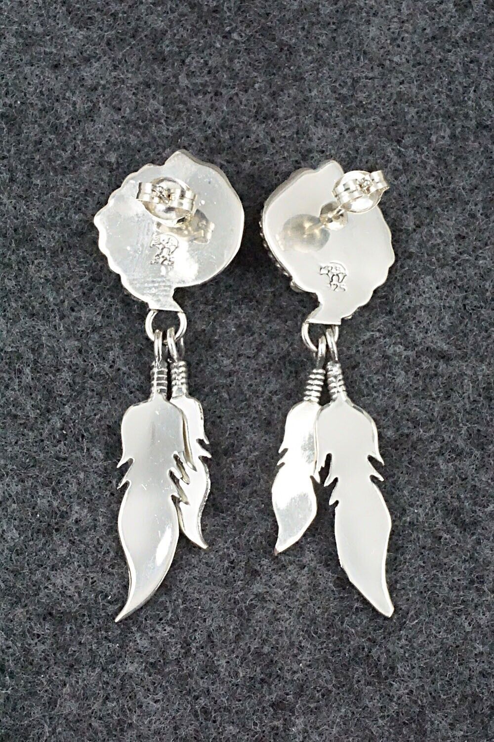 Amber & Sterling Silver Earrings - Annie Spencer