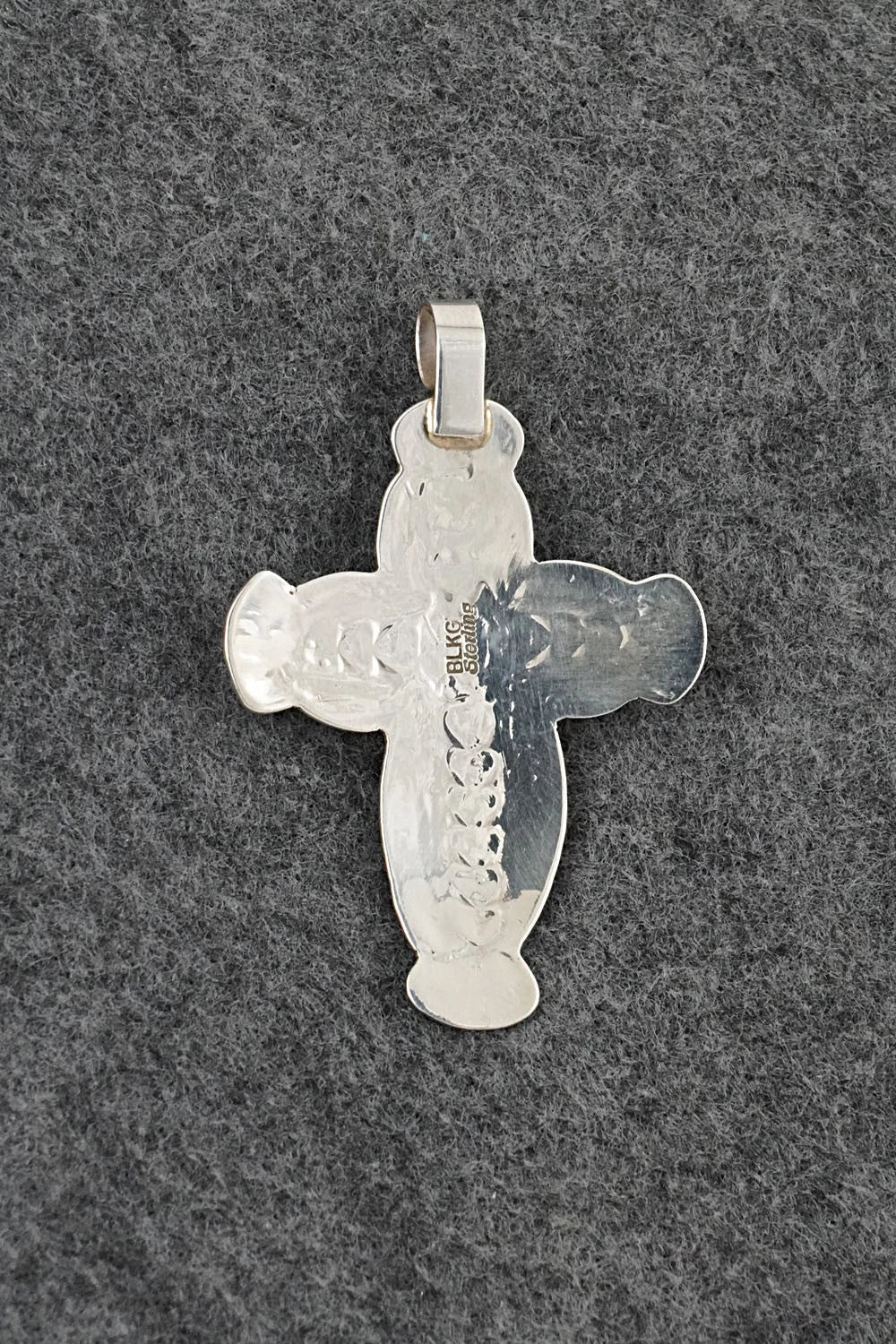 Turquoise & Sterling Silver Pendant - Arnold Blackgoat
