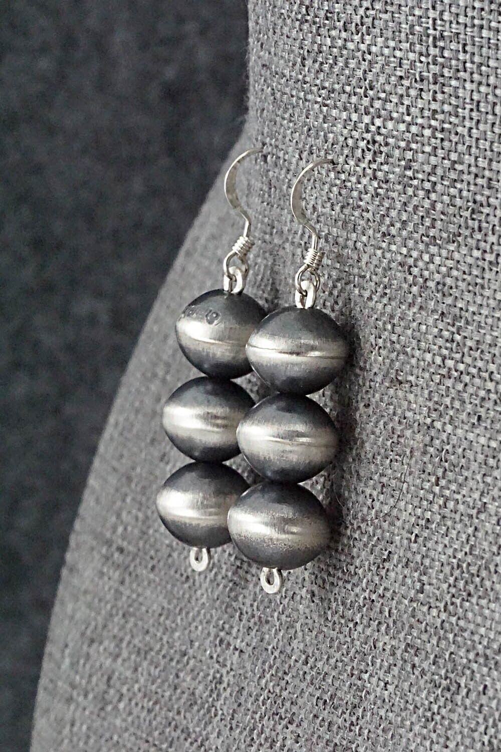 Sterling Silver Navajo Pearl Earrings - Preston Haley