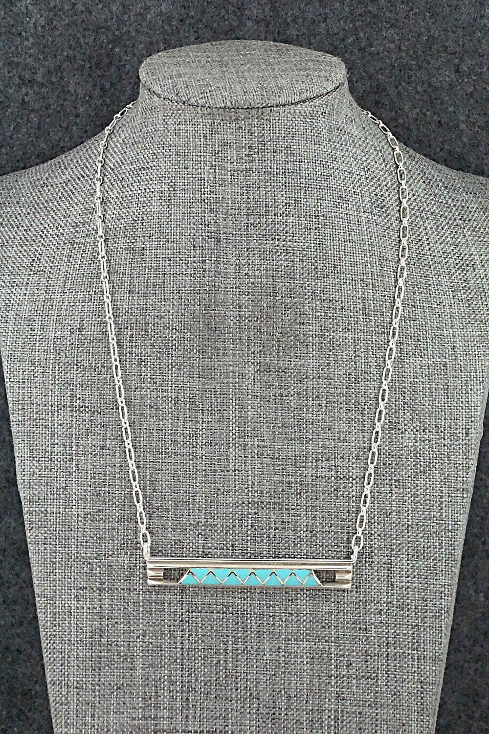 Turquoise & Sterling Silver Necklace - Laurie Kallestewa