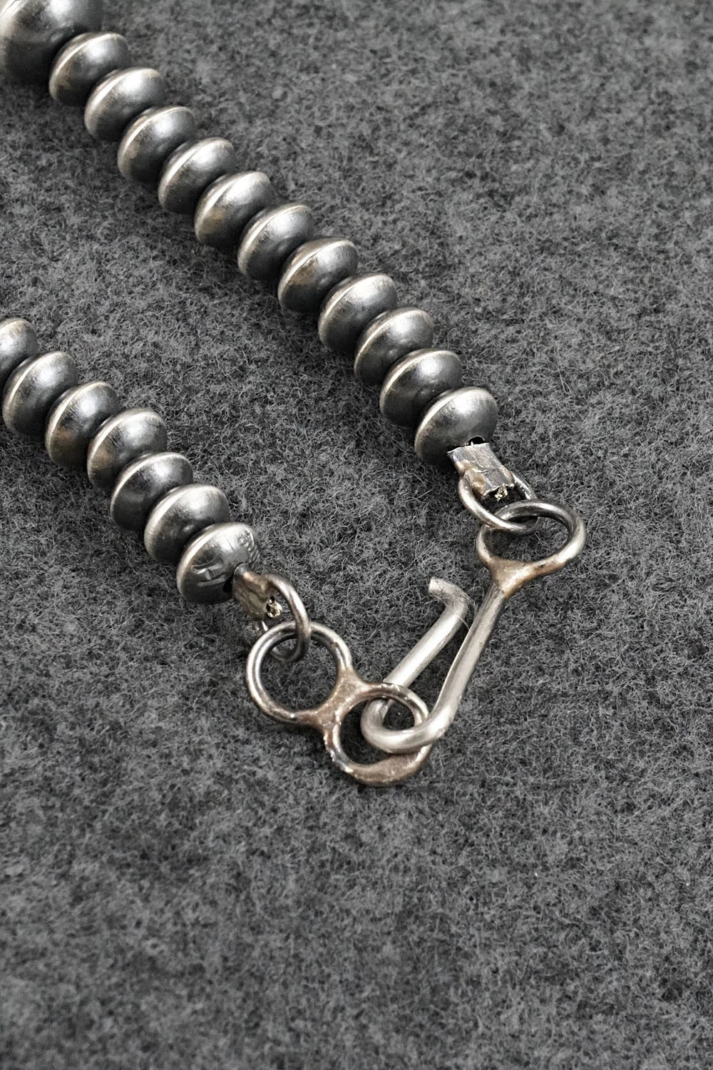 Sterling Silver Navajo Pearl Necklace 22" - Crystal Haley