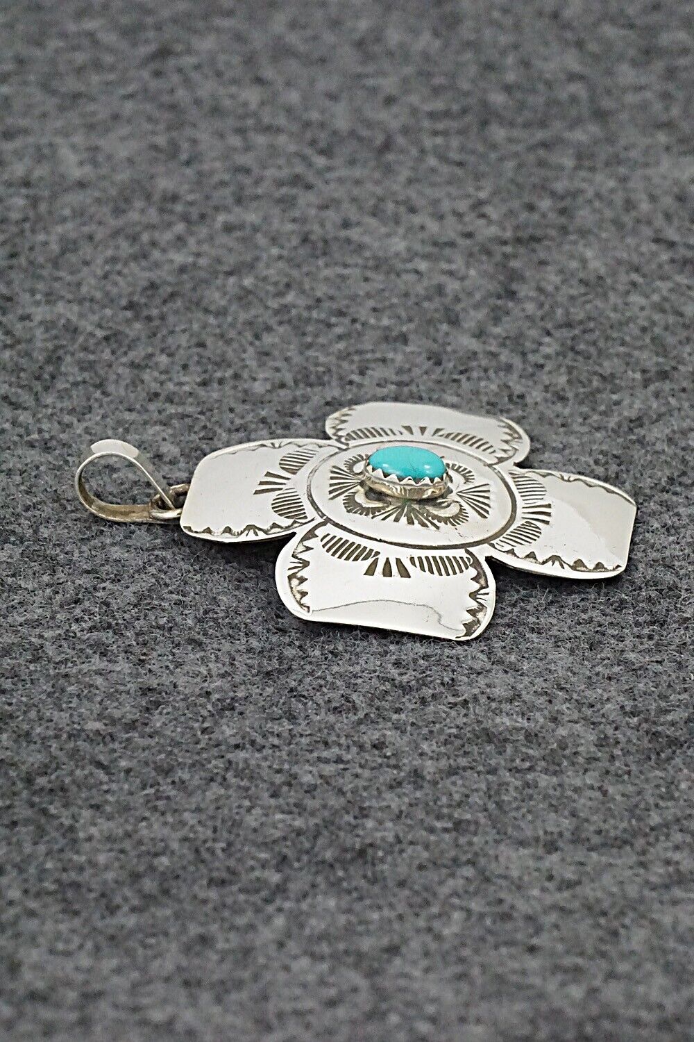 Turquoise & Sterling Silver Pendant - Bertha Begay