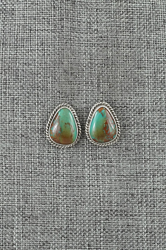 Turquoise & Sterling Silver Earrings - Rosemary Saunders