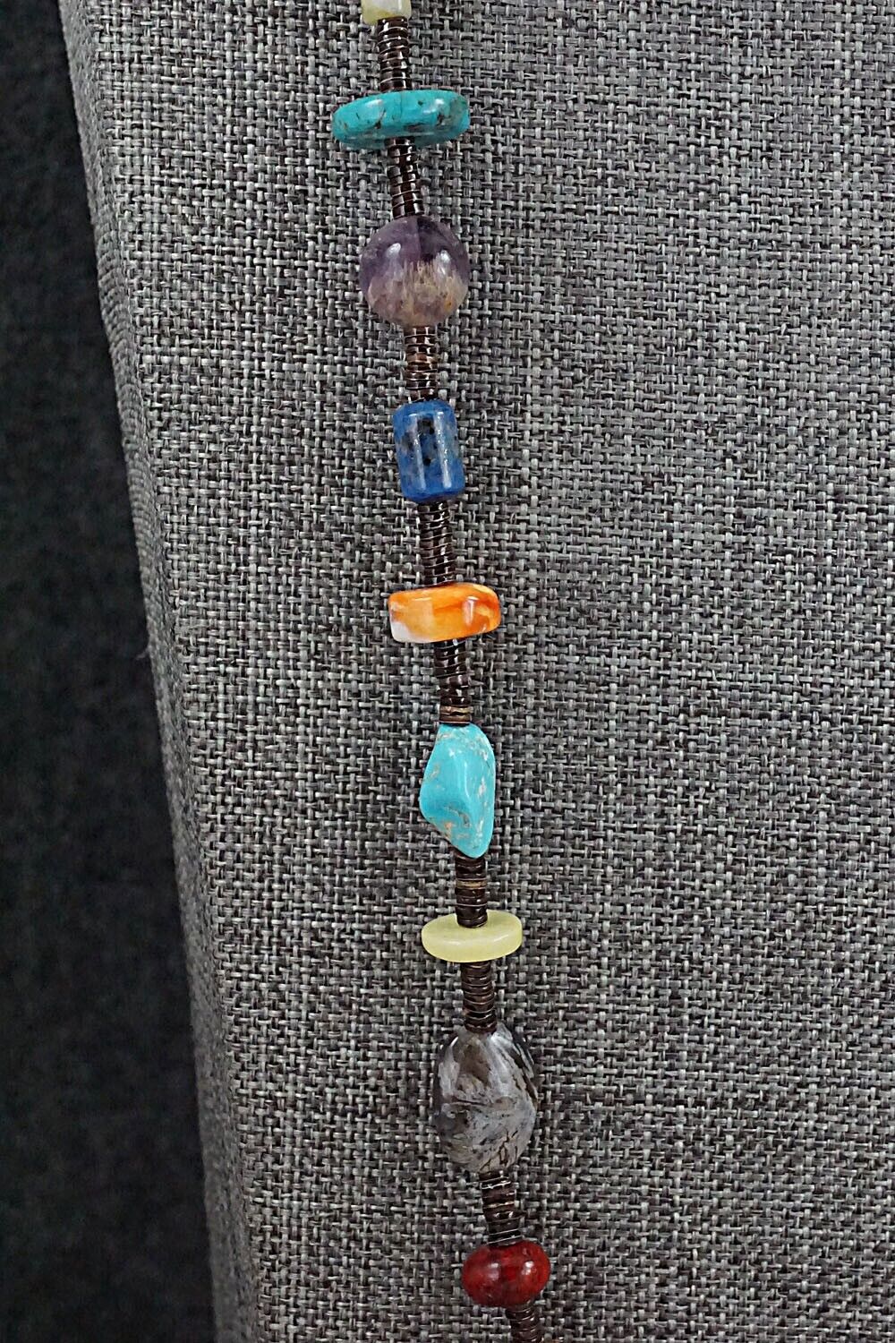 Multi-Stone and Sterling Silver Necklace - Helen Tsosie