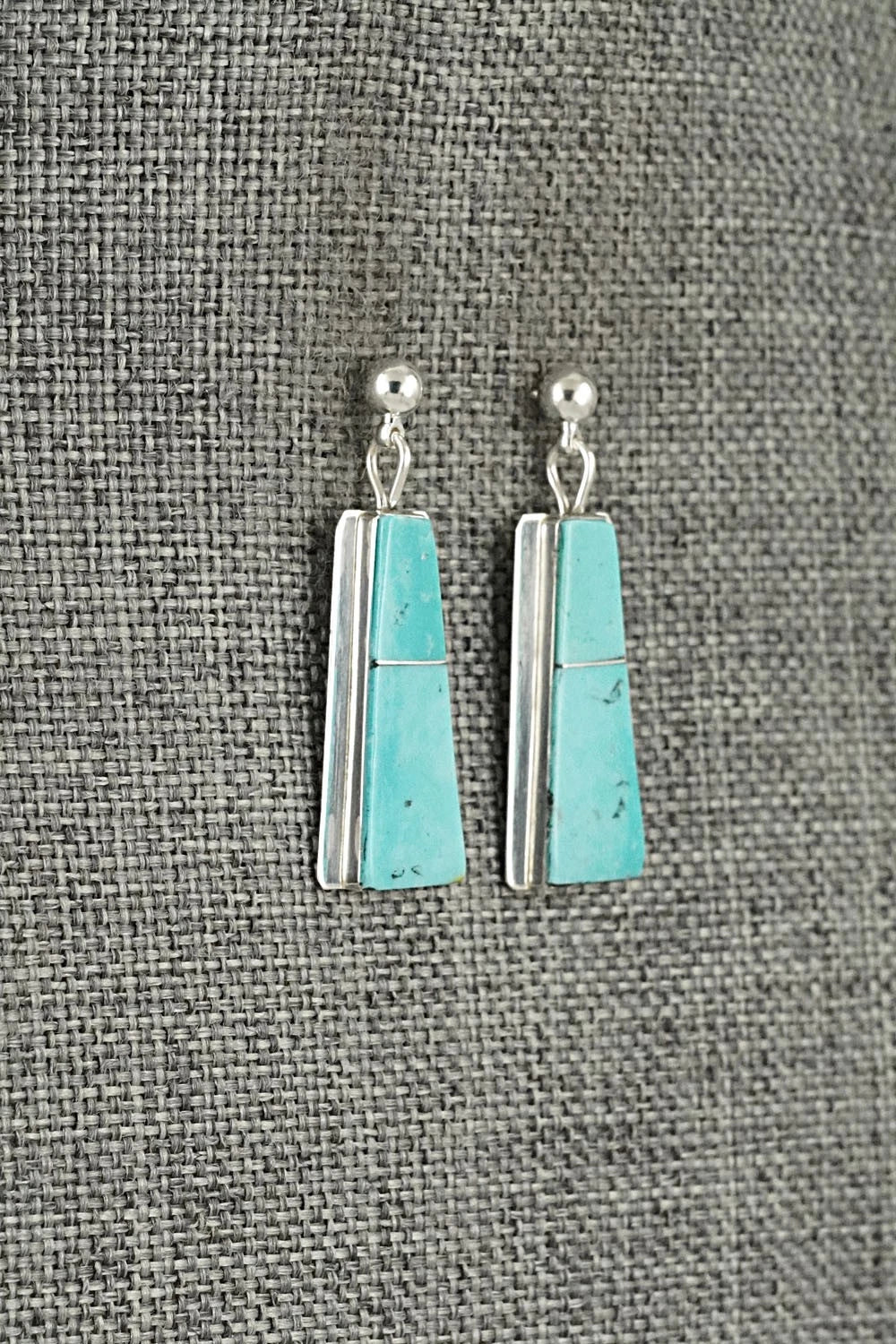 Turquoise & Sterling Silver Earrings - Brenda Pete
