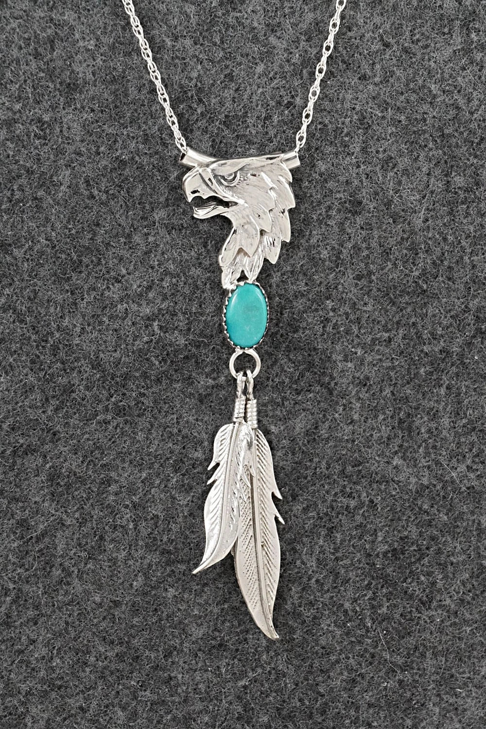 Turquoise & Sterling Silver Necklace - Genevieve Francisco