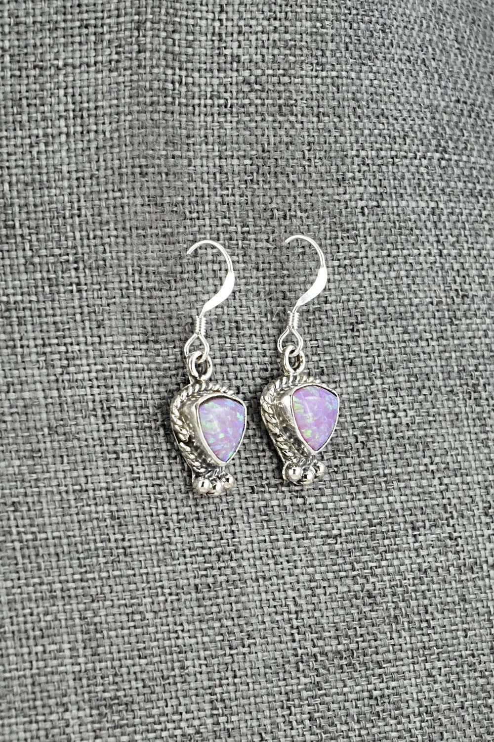 Opalite & Sterling Silver Earrings - Adelarae Yazzie