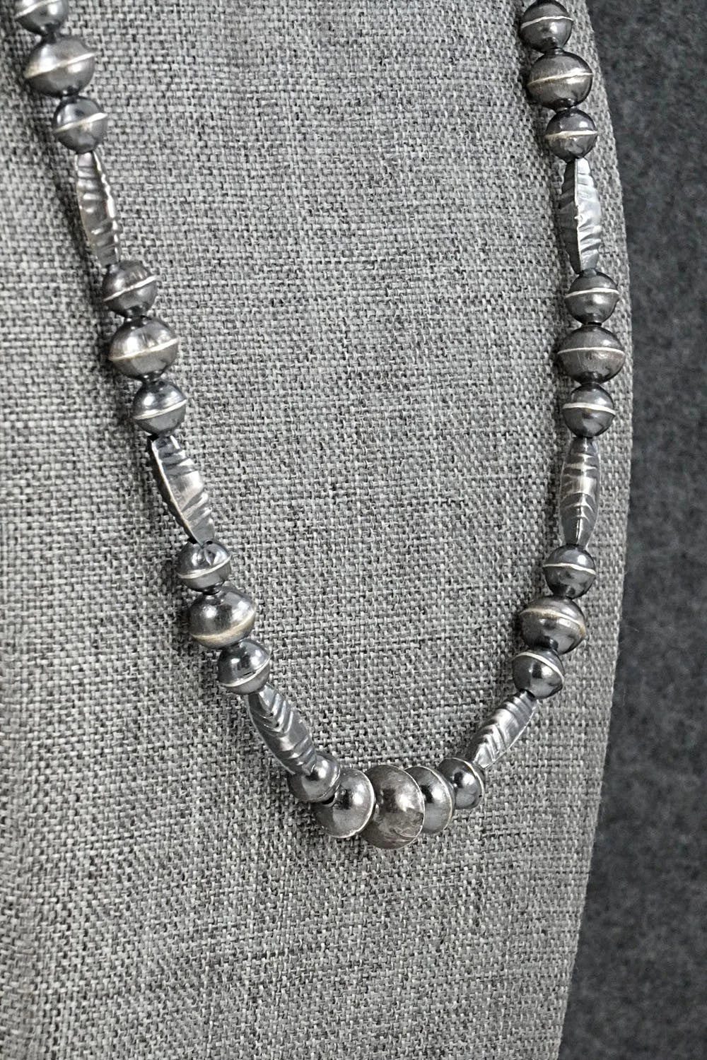 Sterling Silver Navajo Pearl Necklace 20" - Vintage