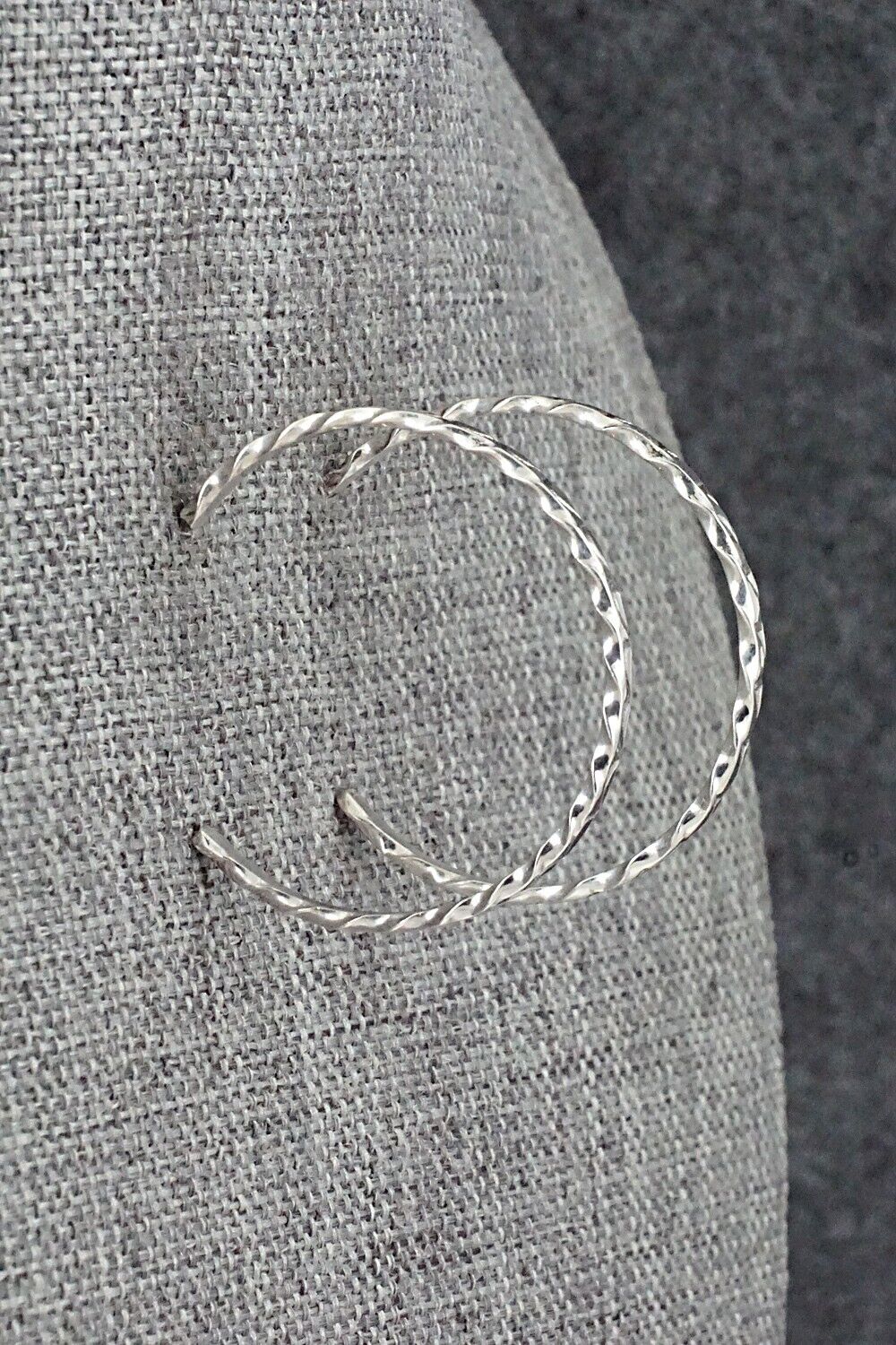 Sterling Silver Hoop Earrings - Elaine Tahe