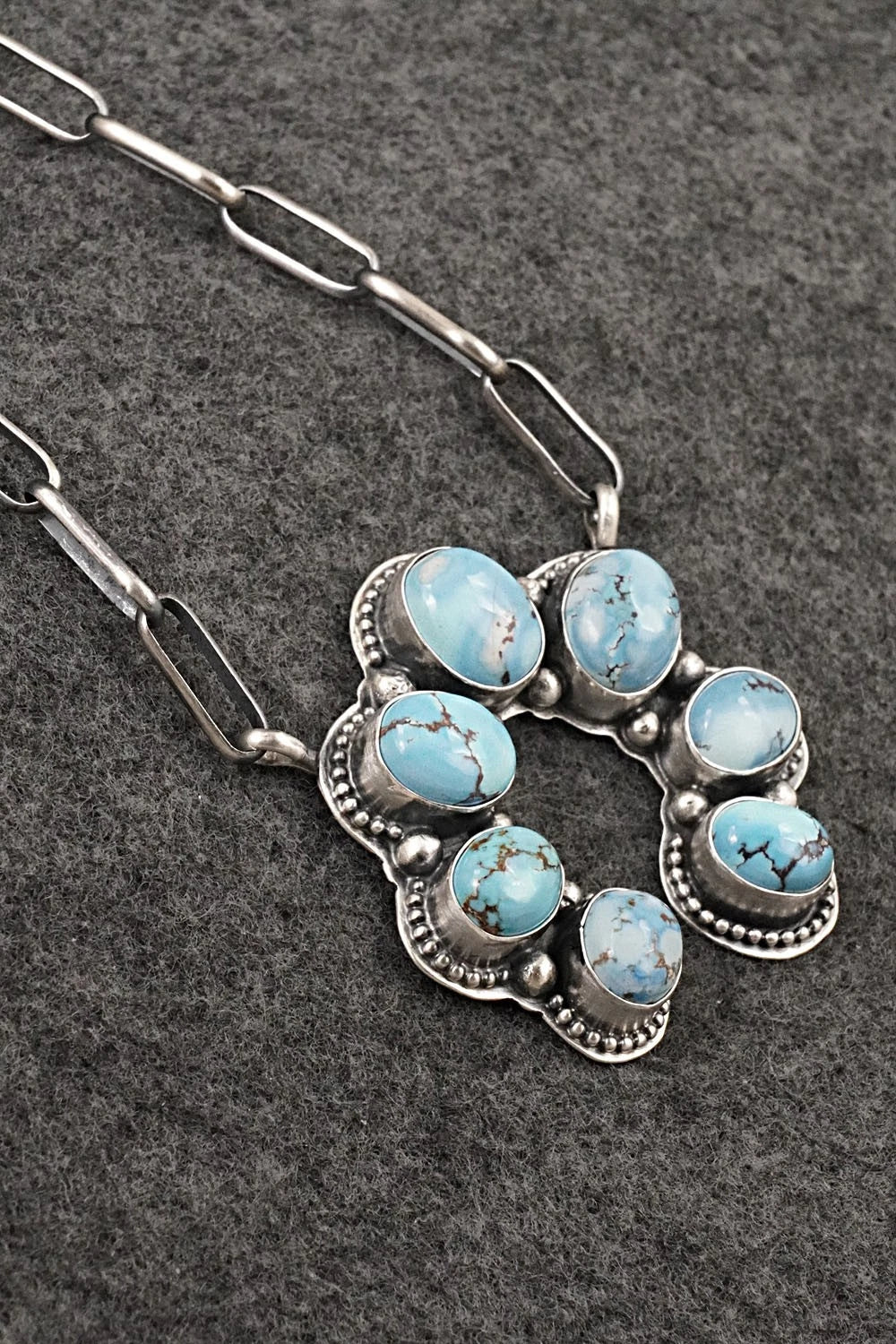 Turquoise & Sterling Silver Necklace - Darrin Livingston