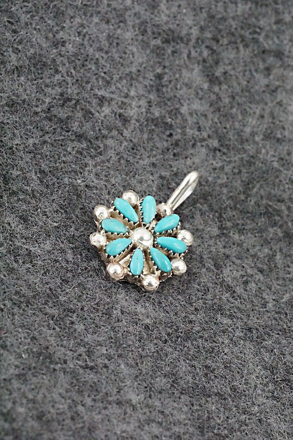 Turquoise & Sterling Silver Pendant - David Leekity