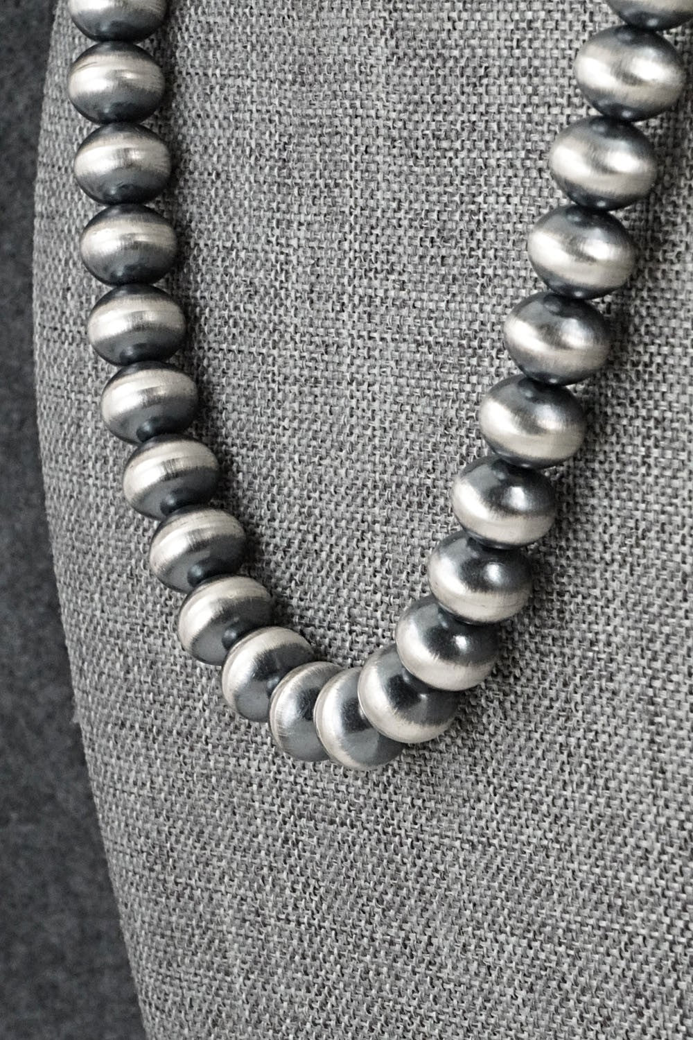 Sterling Silver Navajo Pearl Necklace 18" - Tonisha Haley