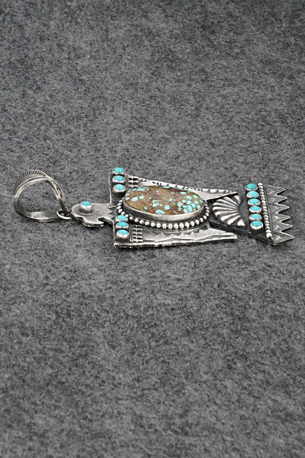 Turquoise & Sterling Silver Pendant - Shawn Cayatineto