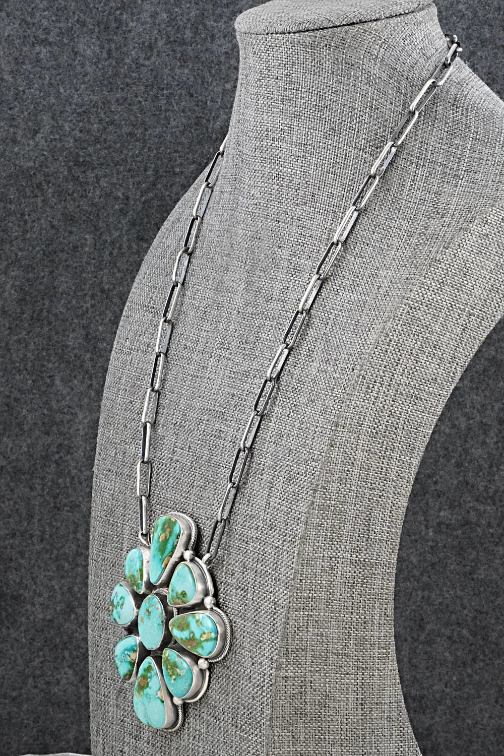Turquoise & Sterling Silver Necklace - Darrin Livingston