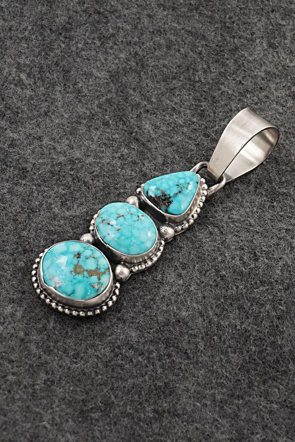 Turquoise & Sterling Silver Pendant - Bobby Johnson