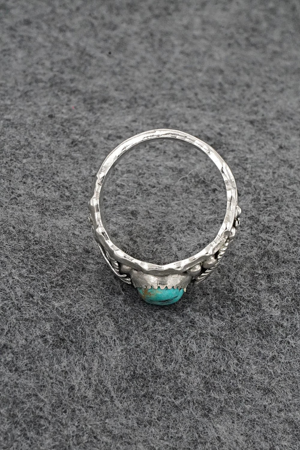 Turquoise & Sterling Silver Ring - Genevieve Francisco - Size 12