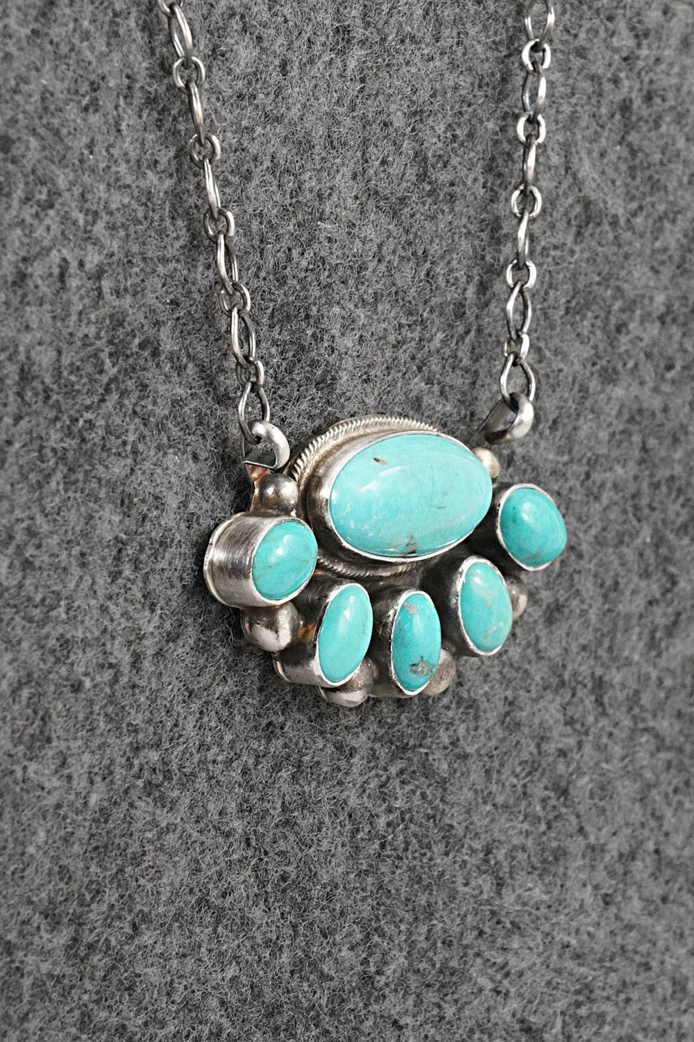 Turquoise & Sterling Silver Necklace - Kathleen Livingston
