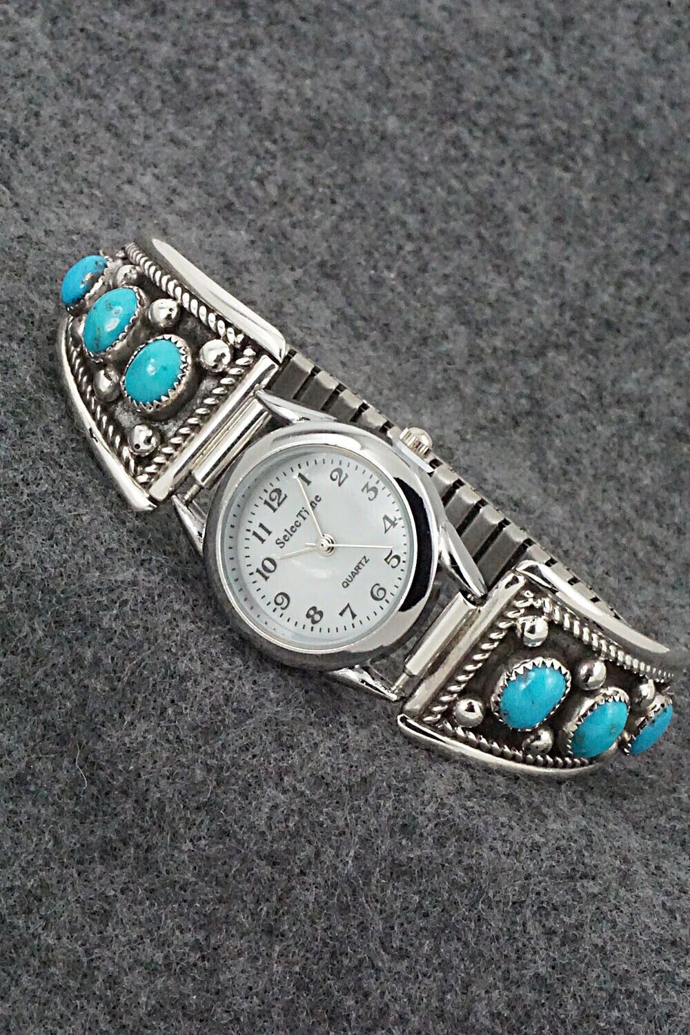 Turquoise & Sterling Silver Watch Bracelet - Paul Largo
