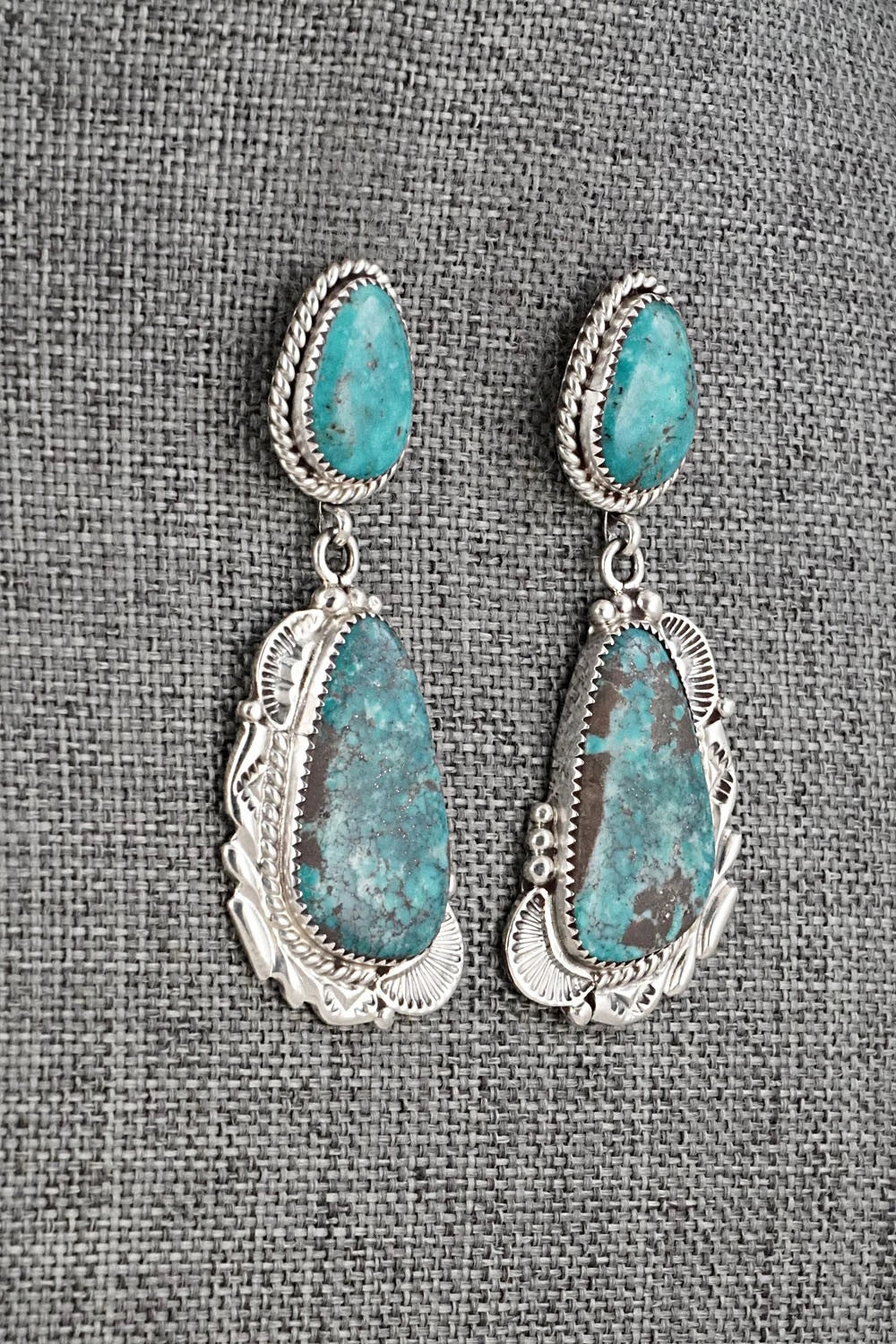 Turquoise & Sterling Silver Earrings - Anthony Brown