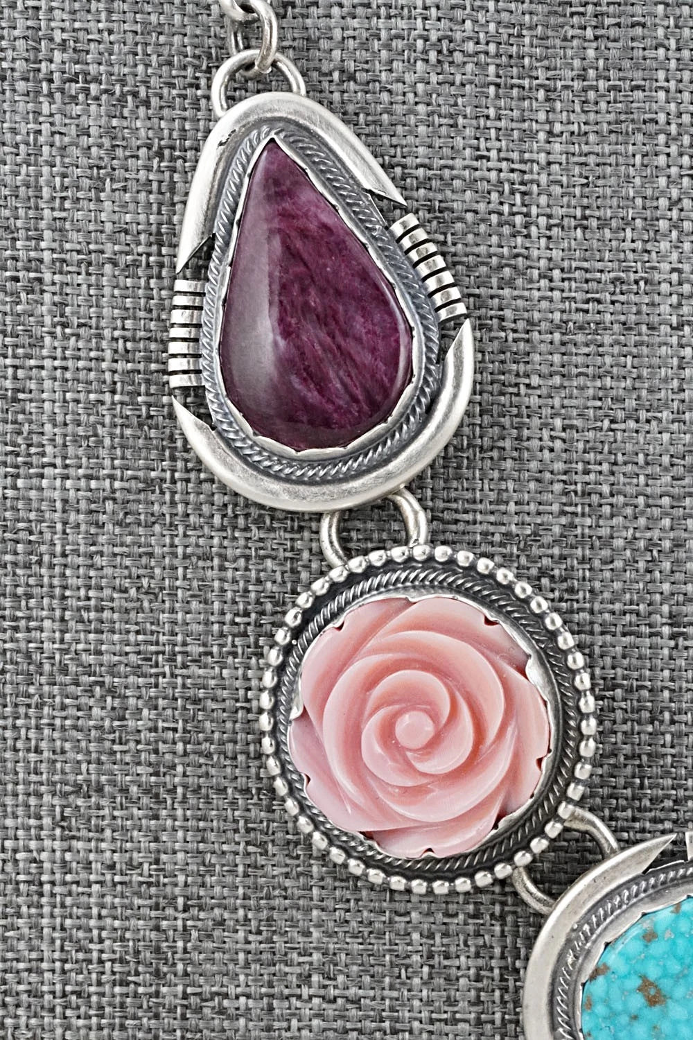 Multi-Stone & Sterling Silver Necklace - Paul Livingston