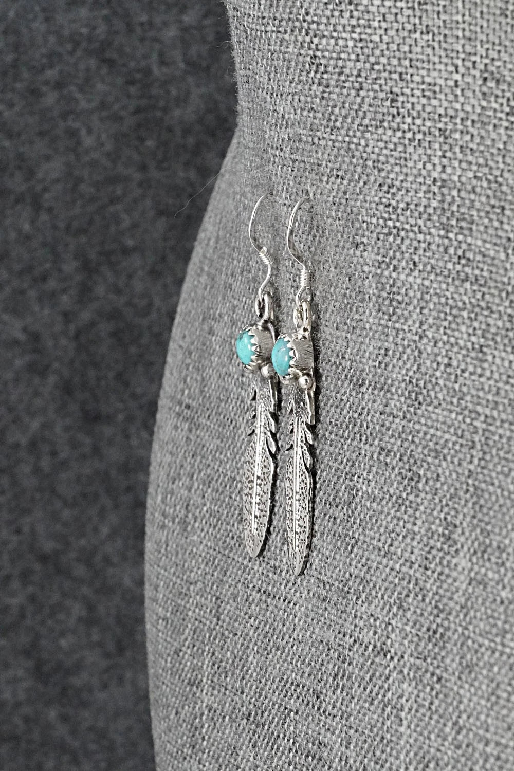 Turquoise & Sterling Silver Earrings - Adelarae Yazzie