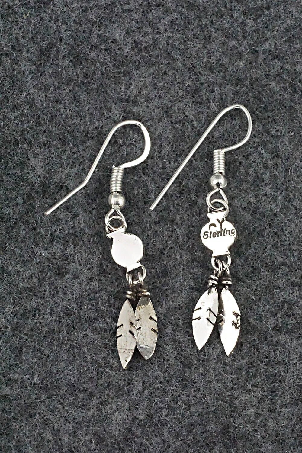 Turquoise & Sterling Silver Earrings - Cornilia Yazhe
