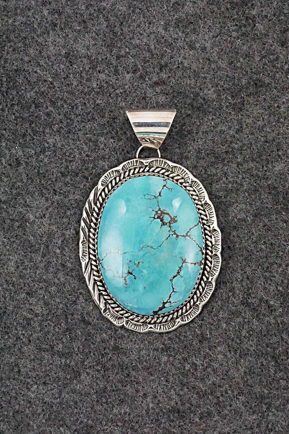 Turquoise & Sterling Silver Pendant - Freda Martinez