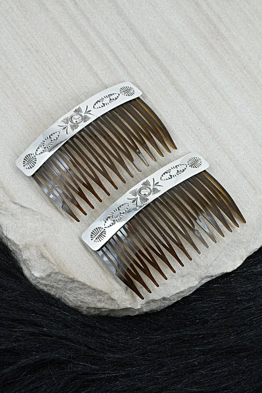 Sterling Silver Hair Combs - Bertha Begay