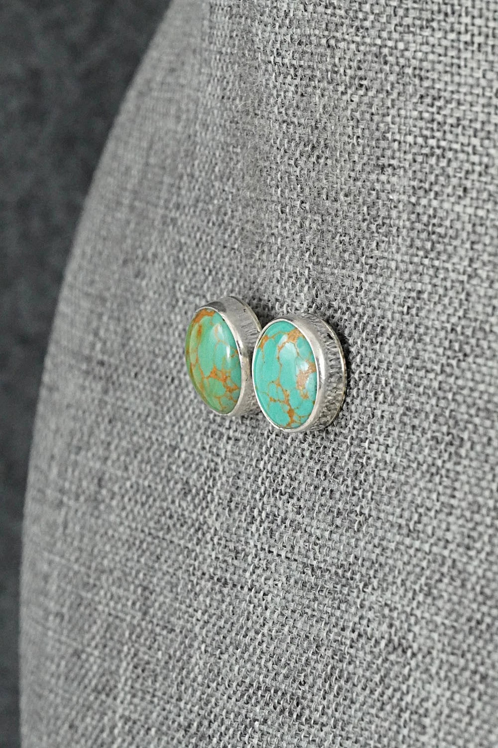 Turquoise & Sterling Silver Earrings - Rosemary Saunders