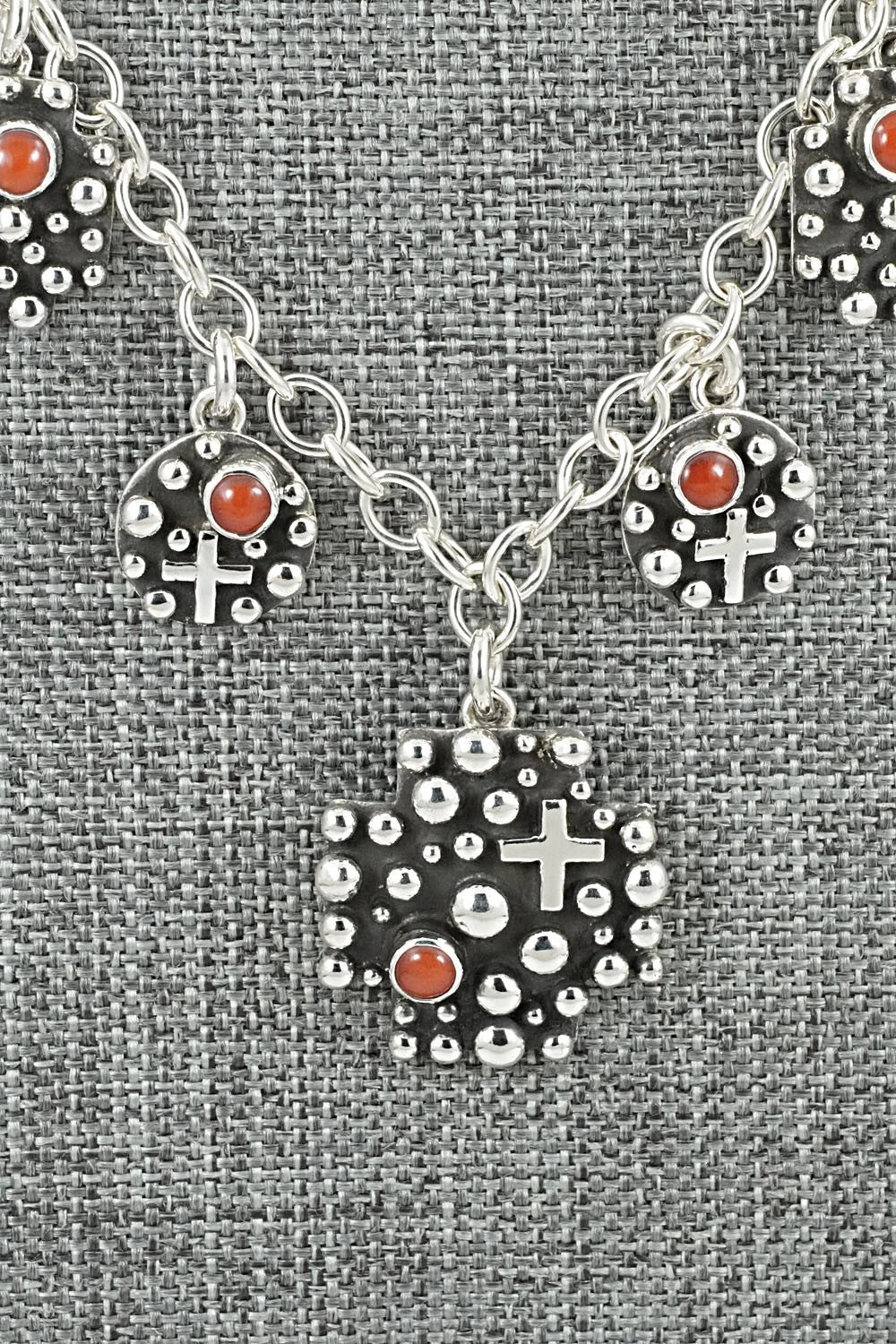 Coral & Sterling Silver Necklace - Akee Douglas