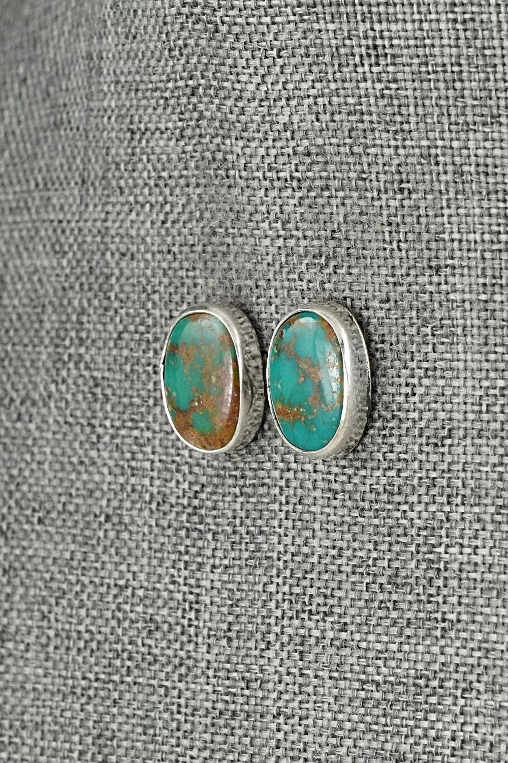 Turquoise & Sterling Silver Earrings - Rosemary Saunders